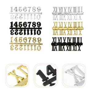 6PCS Clock Arabic Number Clock Roman Numbers Clock Roman Numerals Kit - Picture 1 of 12