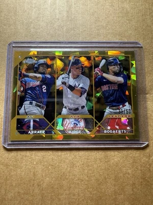 2023 Topps Chrome AL Avg Leaders Gold Cracked Ice 31/50 Judge - Image 1 of 2
