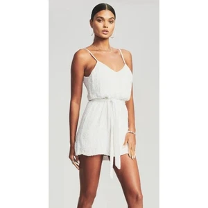 NWT Retrofete Claire Sequin Belted Mini Dress Moonglow White Womens Size XXL - Picture 1 of 9