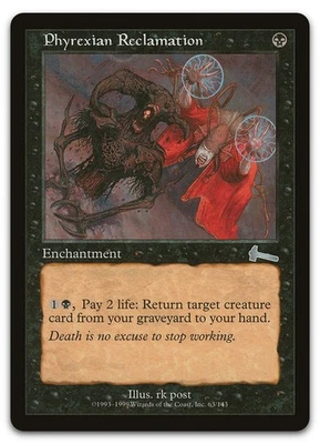 Phyrexian Reclamation #63 (NM) Urza's Legacy ULG Magic MTG - Image 1 of 2