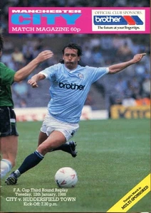 Manchester City v Huddersfield Town 12/01/88 FA Cup 3rd Round Replay - Picture 1 of 1