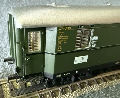 Tipp! Piko 53221 Bahnpostwagen Nr. 4743 Post 4-a/15, DBP, Ep. III, H0, OVP, Top! - Bild 1 von 4