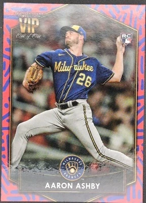 AARON ASHBY 2022 Topps Transcendent Collection VIP PARTY #1/1 Milwaukee Brewers - Image 1 of 2
