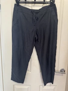 Sportscraft Black Pants Straight Leg Viscose Size 14 Tie Designer - Picture 1 of 3