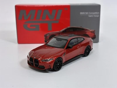 BMW M4 Competition Arancione Sakhir RHD 1:64 Scala Mini GT MGT00811R - Immagine 1 di 4
