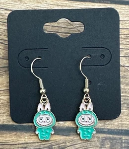 Hypoallergenic Dangle Earrings Turquoise Energy Monster Trendy Icon RTS - Picture 1 of 1