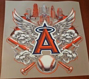 Los Angeles Angels Colorful 8" DTF Heat Transfer Iron On FREE Shipping (C1/1) - Picture 1 of 1