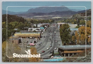 Vista aérea de Steamboat Springs Colorado CO 4x6 postal - Imagen 1 de 2