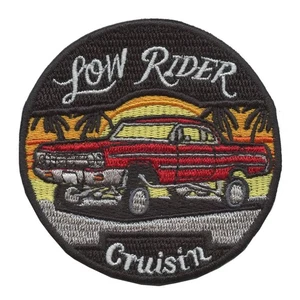 Low Rider Crusin Patch Cali Car Culture Embroidered Iron On - Picture 1 of 2