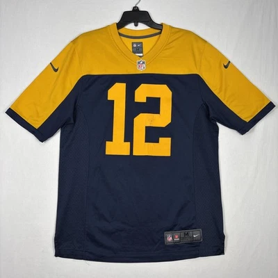 Camiseta masculina Aaron Rodgers Green Bay Packers Nike média Throwback futebol americano NFL - Imagem 1 de 4