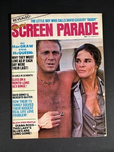 SCREEN PARADE Magazine MAY 1973 STEVE McQUEEN Ali McGraw ELVIS PRESLEY - Picture 1 of 3