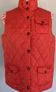  Barbour Quilted Red Vest Liberty Arts Fabric Sz XXL 14/15 Girls Young Ladies - Picture 1 of 9