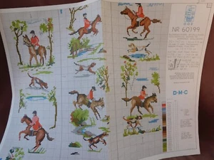 Riding with Hounds Bell Pull OOE Cross Stitch Chart NR 60199 Oehlenschlager - Picture 1 of 2
