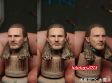 Painted 1:12 Qui-Gon Jinn Head Sculpt Carved For 6'' Male Soldier Figure Body