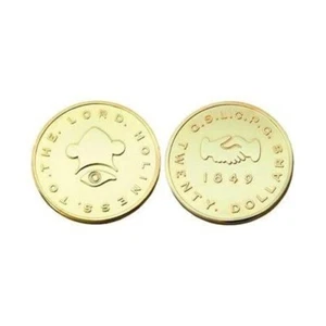 Moneta d'oro M7 $20,00 fatta a mano mormone un momento nel tempo LDS CTR - Foto 1 di 9