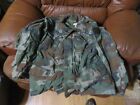 Vtg Army M65 Woodland Camo Field Jacket Cold Weather Small Regular W/ Patches