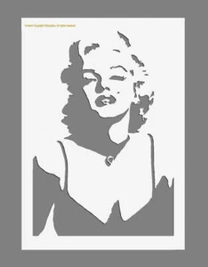 Marylin Monroe Mylar Stencil A5/A4/A3 sizes 190 micron - Picture 1 of 5