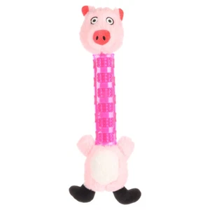 Flamingo Hundespielzeug Necki Schwein Rosa 38x15x7cm Squeaker Plüsch - Bild 1 von 3
