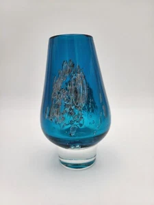 Schott Zwiesel # Serie Florida Vase Glas blau #Design Löffelhardt # 70er Vintage - Picture 1 of 7