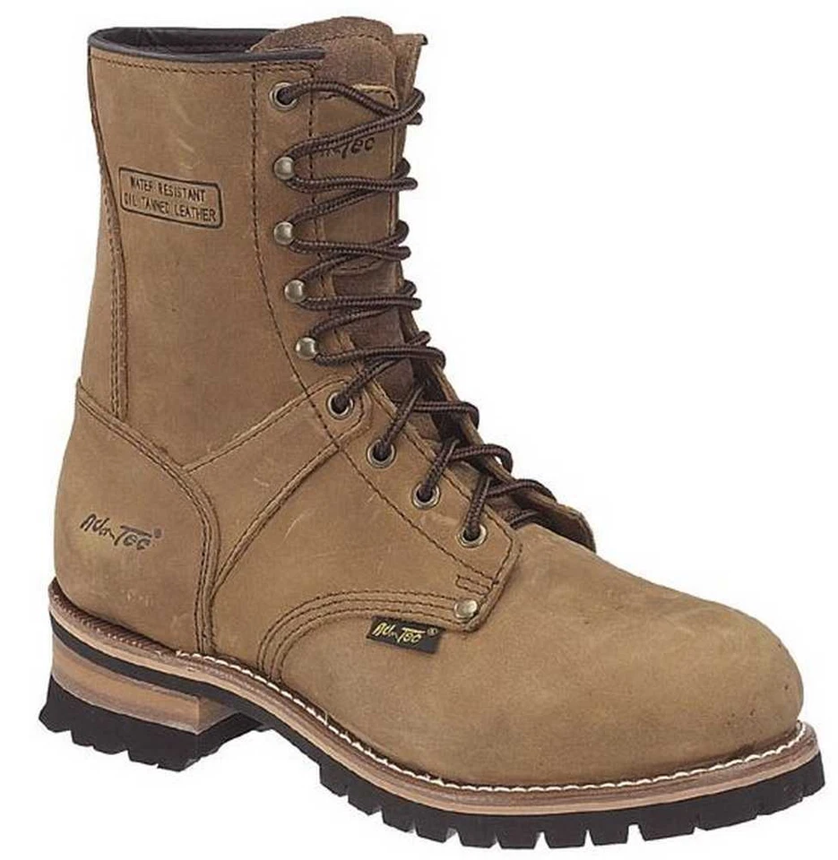 AdTec Women's 9" Logger Crazy Horse Brown Leather Boots, Durable & Rugged 2427 - Image 1 of 1