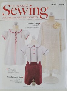 Classic Sewing Pattern Holiday 2020 Girls Dresses Boys Faux Button On Suit