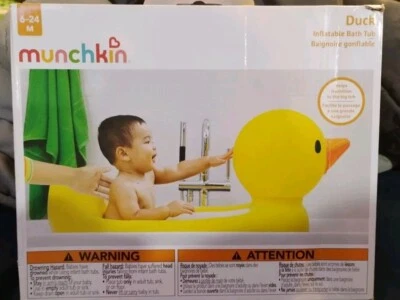 Bañera inflable - Bañera de seguridad de temperatura - Munchkin - En forma de pato - 6-24 MOS - NUEVO Foto 1 de 4