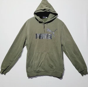 Puma Olive Army Green Military Adult XL Hoodie Large Print Warm Field Jacket - Bild 1 von 8