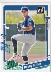 2023 DONRUSS RATED PROSPECT RC BOBBY MILLER LOS ANGELES DODGERS ROOKIE GE-1640