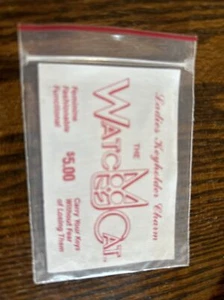 Vintage Watch Cat Keychain Ladies Key holder Charm w/ Original Info Card NWT - Picture 1 of 6
