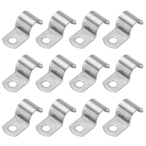 12Pcs 5/8" (16mm) Rigid Pipe Strap 1 Hole U Bracket Thicken Conduit Tube Clamp - Picture 1 of 7