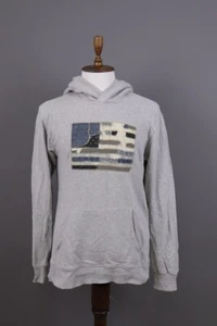 DENIM & SUPPLY RALPH LAUREN USA Flag Gray Hooded Sweatshirt Sweater Size M - Picture 1 of 16