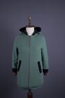 MARNI Green Hooded Full Zip Long Coat Jacket Size 40