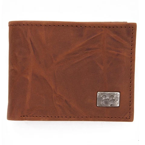 Clemson University Tigers Wallet Bifold Leather Wallet Cover