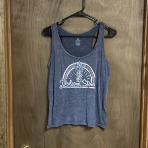 Volcom Tank Top Extra Small Logo Distressed Navy Blue Dark Gray - Picture 1 of 3