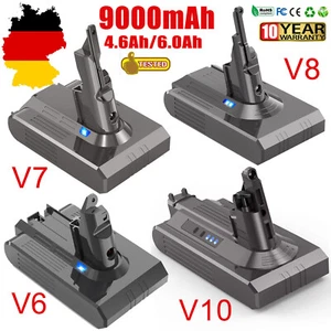 9000mAh Akku Für Dyson V8 V7 V6 V10 Ersatzakku SV10 Animal Absolute Staubsauger - Bild 1 von 57