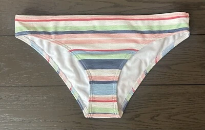 Roxy Bikini Bottoms Juniors Size XL Textured Cheeky Preppy New With Liner - Image 1 of 3