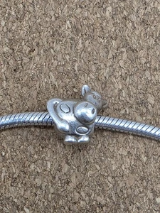 Authentic Sterling Silver Dairy Cow Farm Animal Charm Bead 925 - Picture 1 of 2