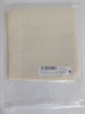 Belfast Linen 18" x 27" Cream 32 ct - Image 1 of 4