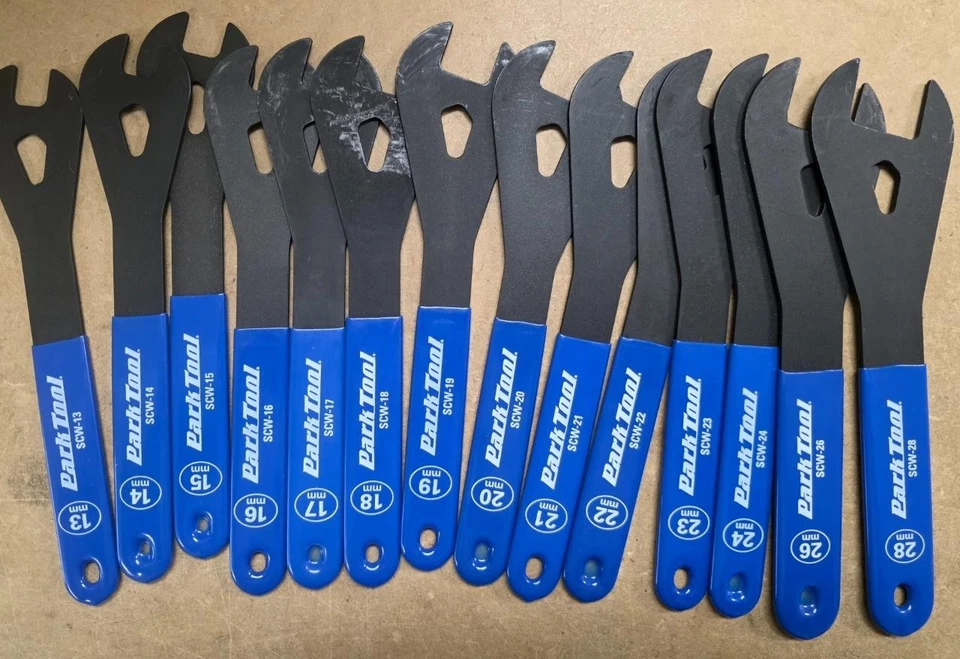 Park Tool SCW-SET.3 Juego de llaves de cono de bicicleta profesional de 14 piezas 13-24 mm 26 mm 28 mm ABIERTAS Foto 1 de 1