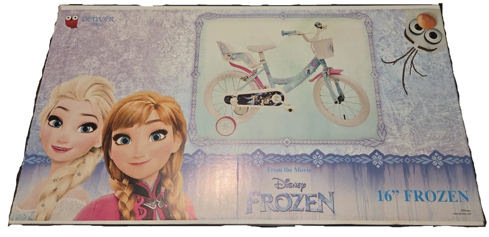 Frozen Denver 16 Zoll Kinder Mädchen Fahrrad Mädchenfahrrad Eiskönigin Elsa Bike - Bild 1 von 1