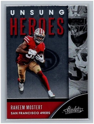 2020 Panini Absolute Raheem Mostert #UH-RM Unsung Heroes INSERT 49ers NFL - Image 1 of 3