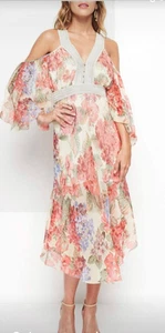 Alice McCall The Dreamer Midi Dress AU 8 US 4 Morning Floral Silk Flutter Lined - Picture 1 of 18
