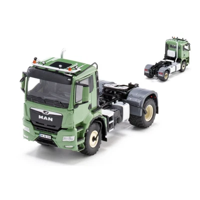 MAN TGS 18.510 4x4 BL 2-AXLE -TRUCK GREEN 1:32 Wiking Camion Modellino Nuovo - Immagine 1 di 3