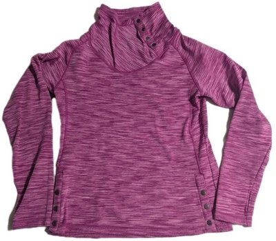 Pulôver Avalanche Feminino S Magenta Corante Espacial Snap Mock Neck Camada Base Ativa - Imagem 1 de 4
