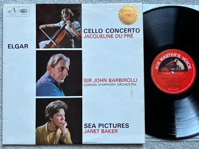 Elgar - Cello Concerto - Sea Pictures - Du Pré - Baker - EMI stereo LP ASD 655 - Image 1 of 4