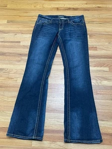 Vanity Tyler Women's 29 Blue Jeans Denim Cotton Bootcut Casual Faded Stretch - Picture 1 of 11