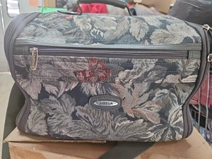 Jaguar Floral Tapestry Luggage Shoulder Bag Vintage Carry On Overnight Zipper - Picture 1 of 10