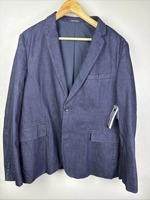 Claiborne Slim Fit Men’s Blazer Size 44 Denim Indigo Blue - Image 1 of 4