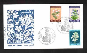  Algeria  1972 - Flowers - 3v , Scott# 479/81 -  FDC , topical cancel - Picture 1 of 1