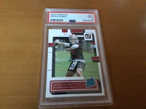 2022 Panini Donruss Brock Purdy RC #374 PSA 9 #86348794 - Bild 1 von 3